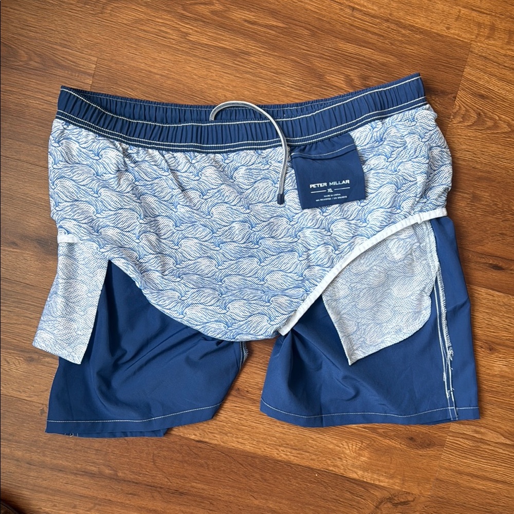 NWOT Peter Millar Royal Blue Swim Trunks - XL - Picture 9 of 9
